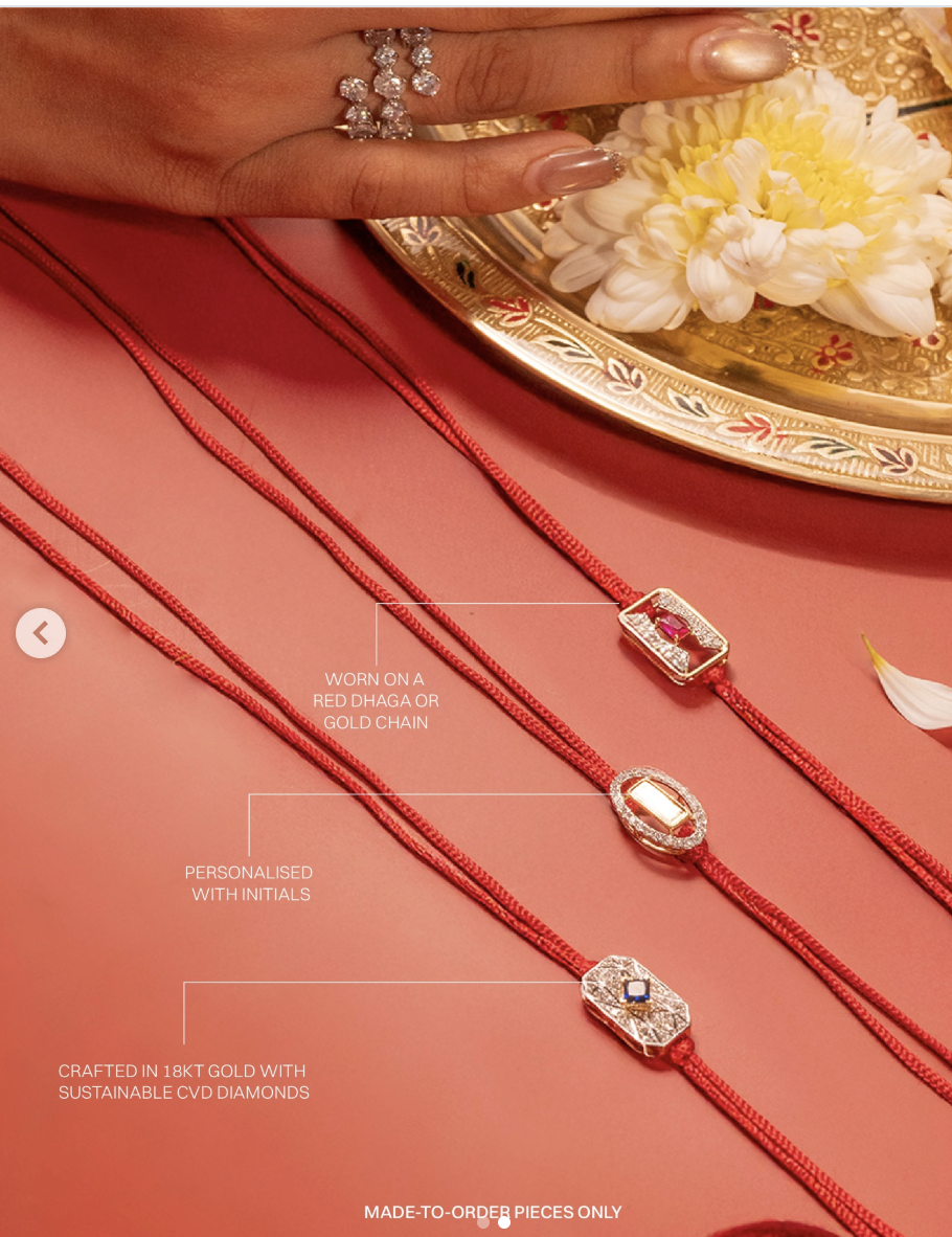 Aigiri Jewels campaign visual showing jewellery collection